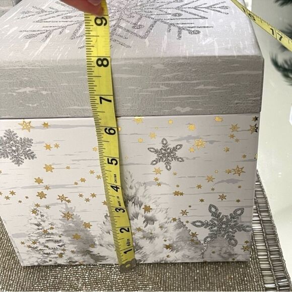 Silver Snowflakes Nested Boxes, 2 Piece Set - Picture 3 of 7